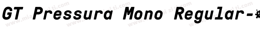 GT Pressura Mono Regular字体转换